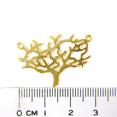 銅鍍霧金色雙孔大樹